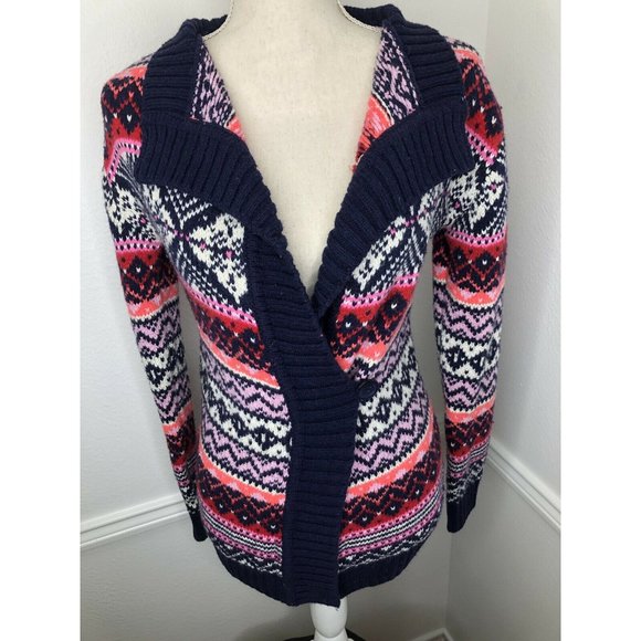 Juniors H&M Multi Color Sweater Cardigan Fits Like a Medium - Picture 1 of 6